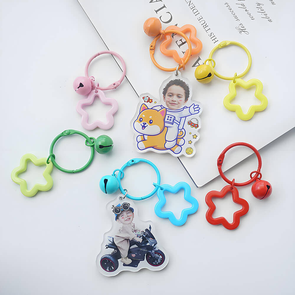 Custom Face Acrylic Keychain for Kids Girls Boys Children