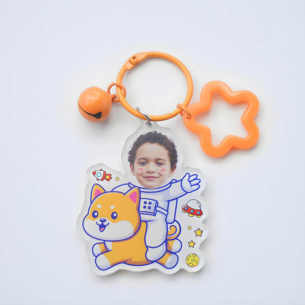 Custom Face Acrylic Keychain for Kids Girls Boys Children