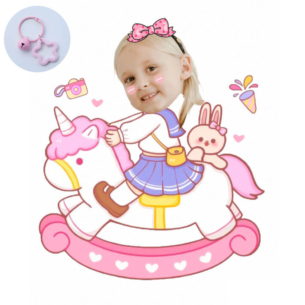 Custom Face Acrylic Keychain for Kids Girls Boys Children