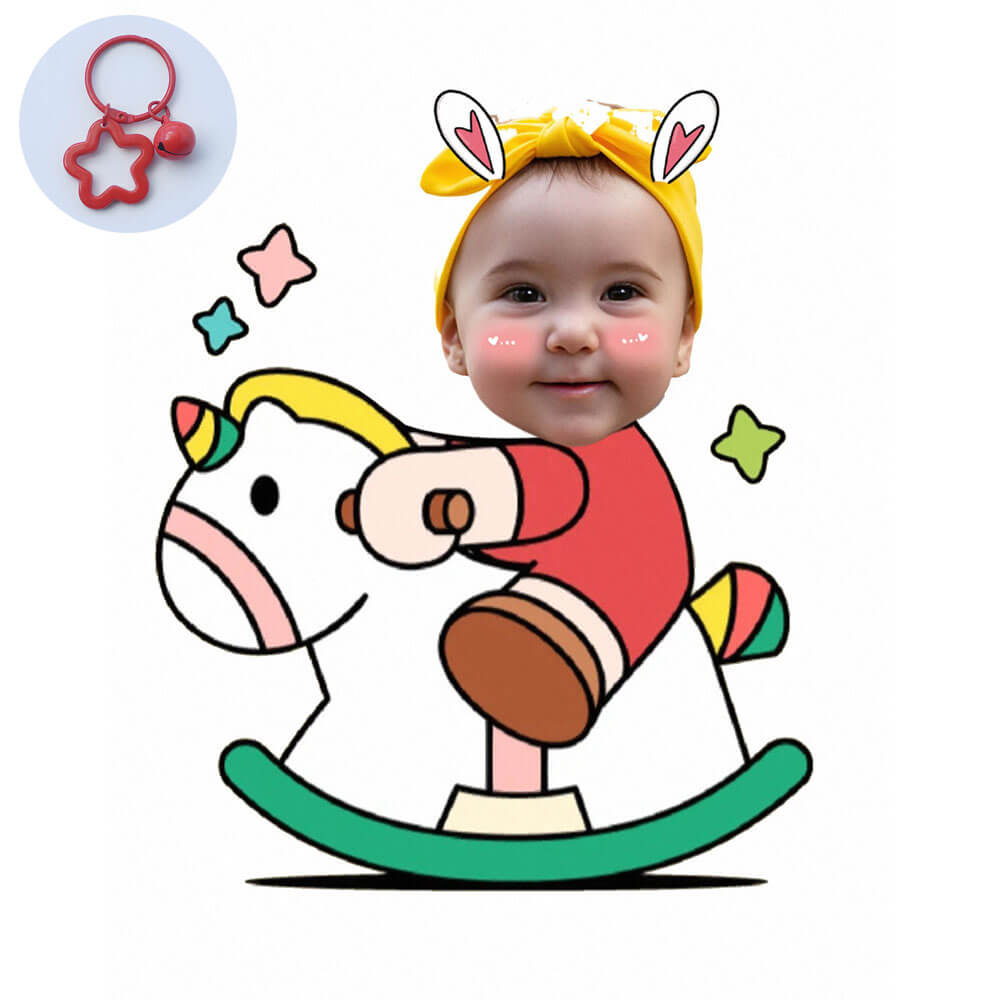 Custom Face Acrylic Keychain for Kids Girls Boys Children
