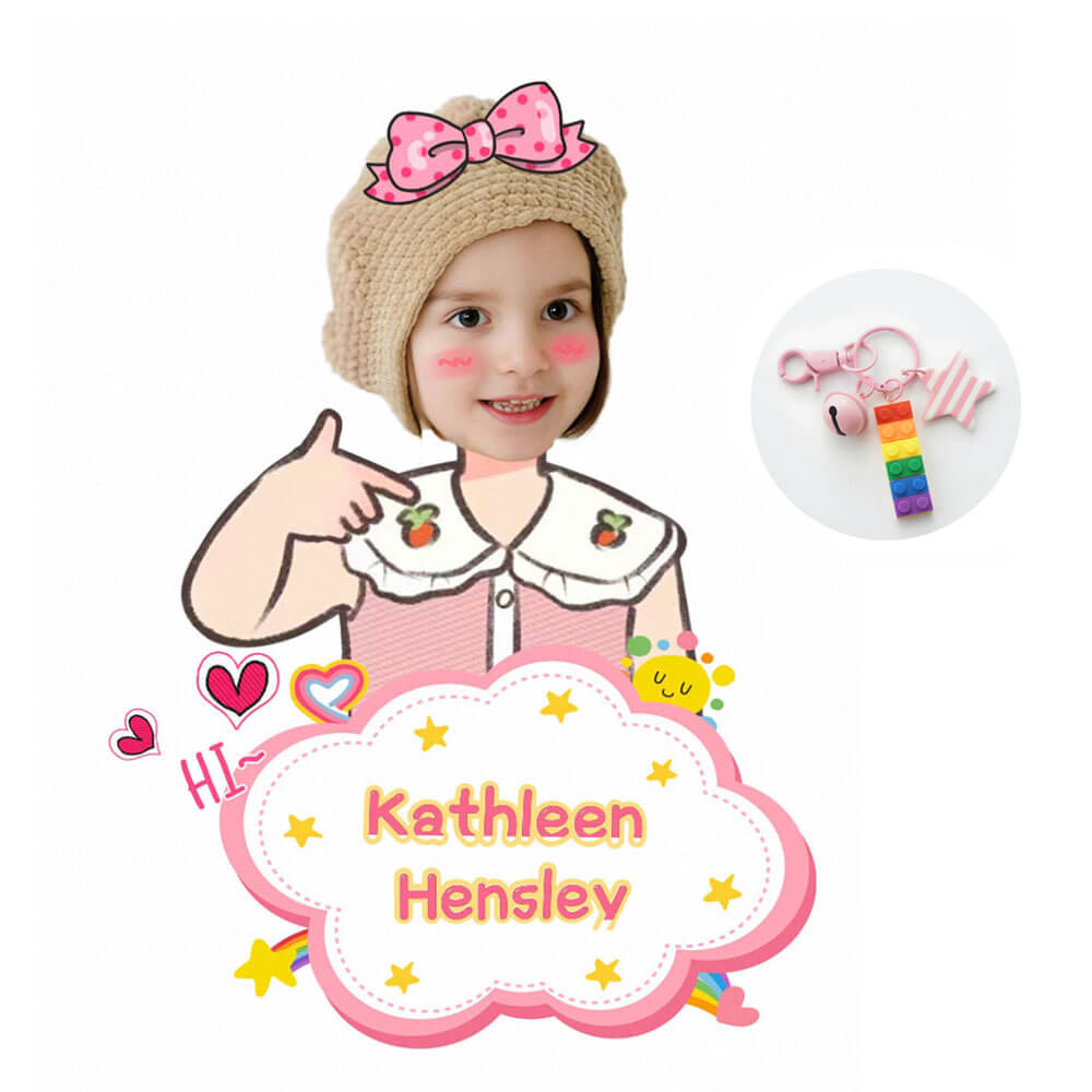 Personalized Acrylic Name Tag Keychain for Kid's Backpack Bag Back to School