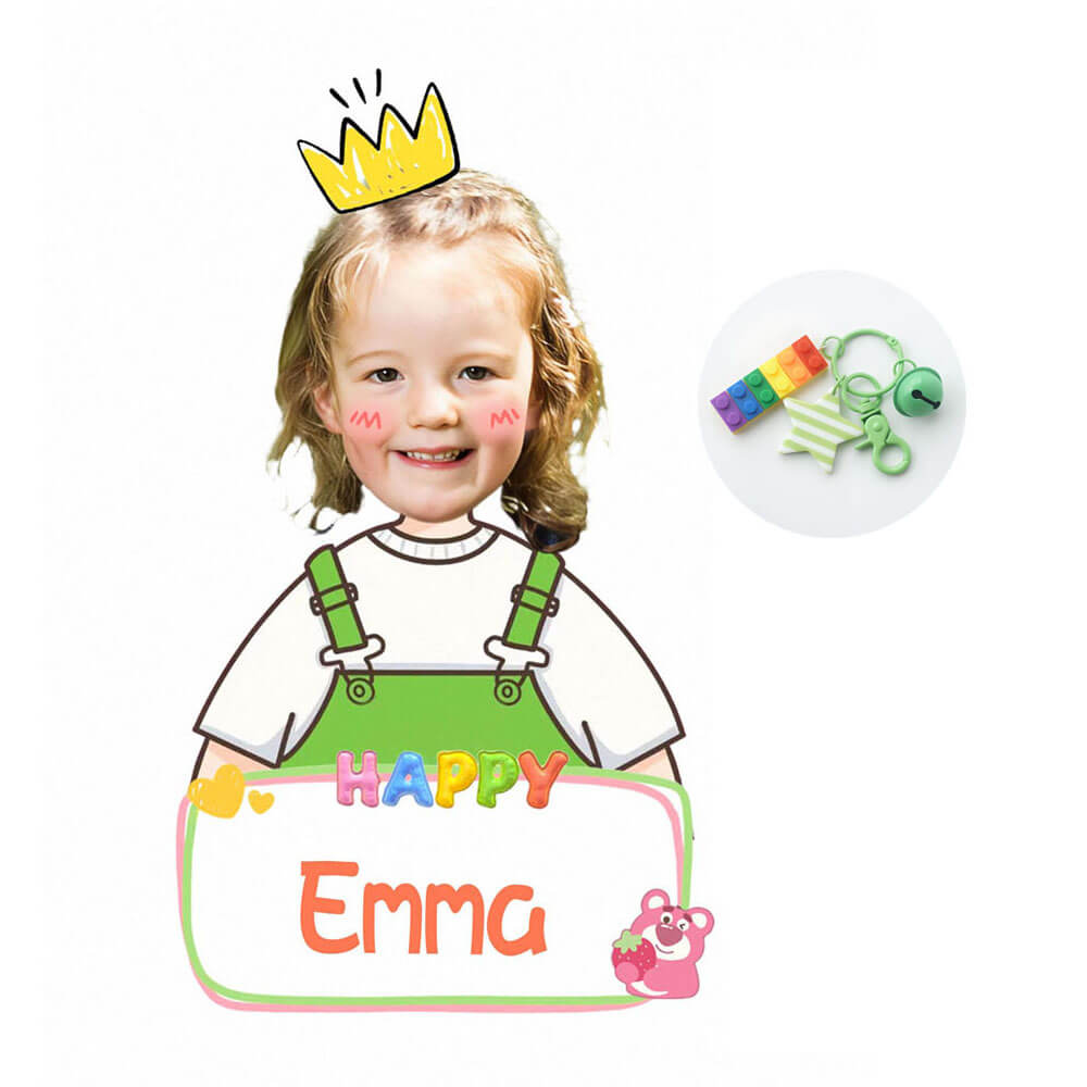 Personalized Acrylic Name Tag Keychain for Kid's Backpack Bag Back to School