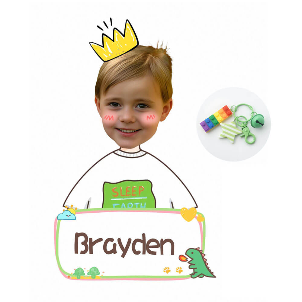 Personalized Acrylic Name Tag Keychain for Kid's Backpack Bag Back to School