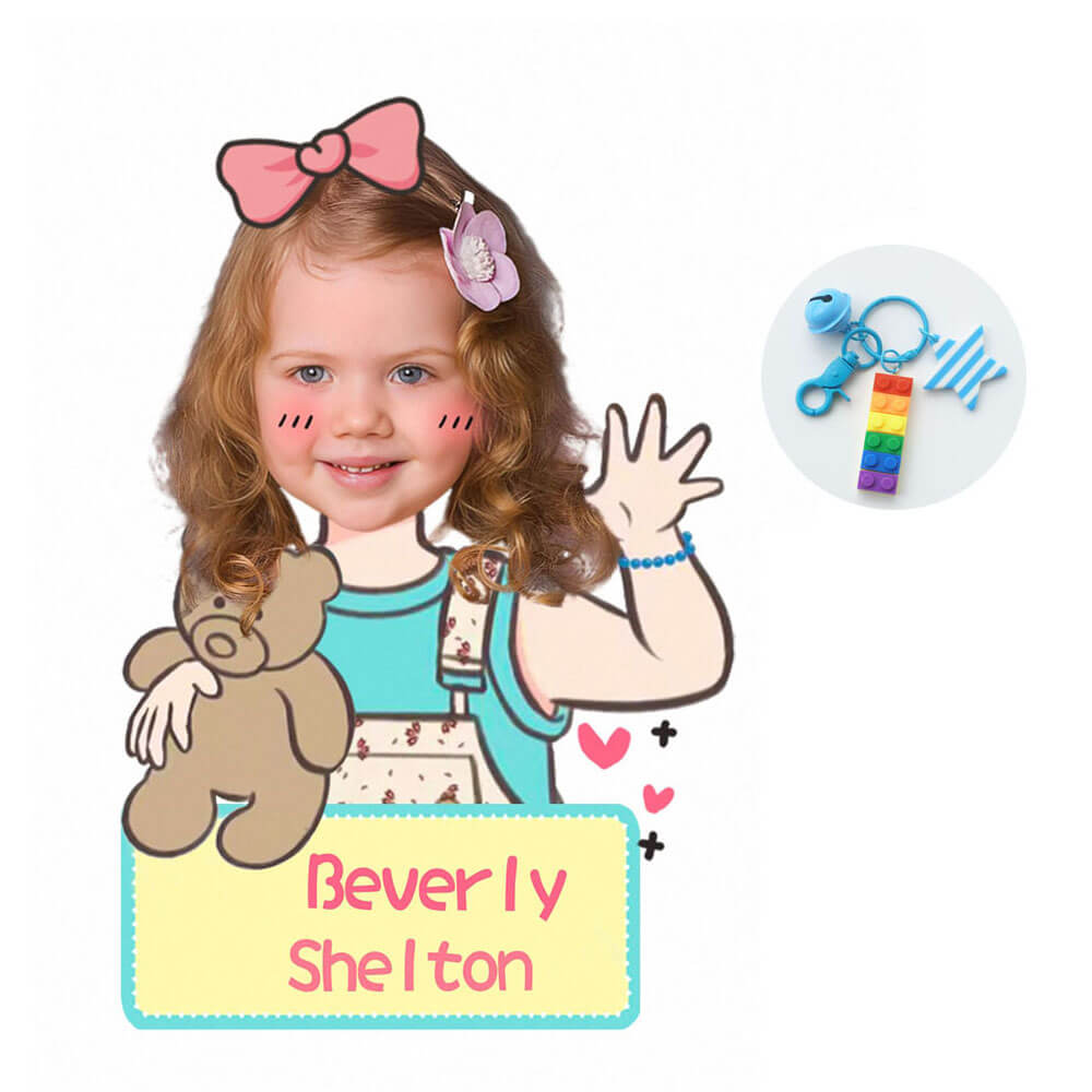 Personalized Acrylic Name Tag Keychain for Kid's Backpack Bag Back to School