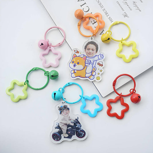 Custom Face Acrylic Keychain for Kids Girls Boys Children