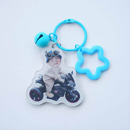 Custom Face Acrylic Keychain for Kids Girls Boys Children
