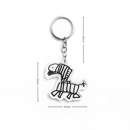 Kids Drawing Personalized Children Artwork Acrylic Keychain