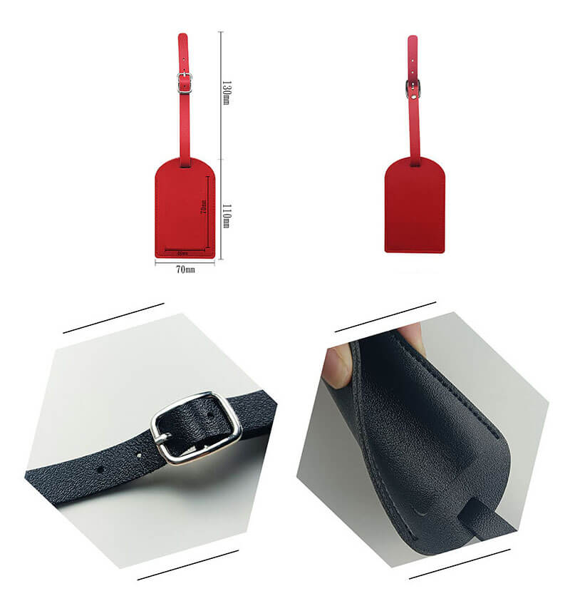 Luggage Tag Personalized Faux Leather Luggage Tag for Suitcase