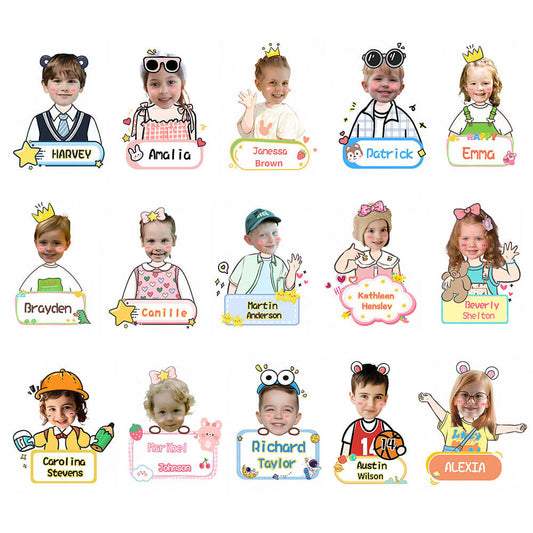 Personalized Acrylic Name Tag Keychain for Kid's Backpack Bag Back to School