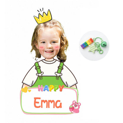 Personalized Acrylic Name Tag Keychain for Kid's Backpack Bag Back to School