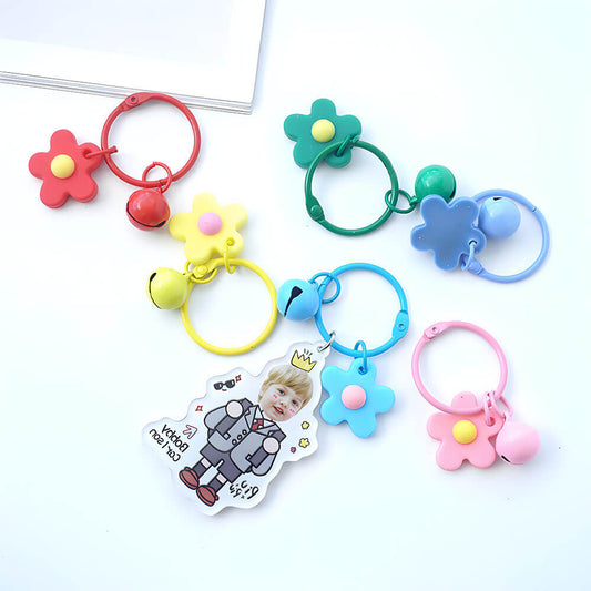 Custom Face Acrylic Name Tag Bag Charm Keychain for Kid's Backpack