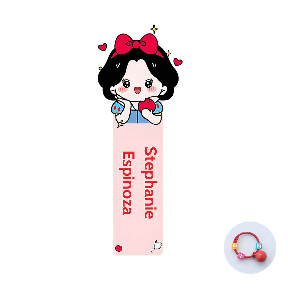 Custom Name Tag Acrylic Bag Charm Keychain for School Students Backpack