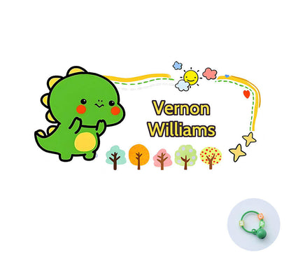Custom Name Tag Acrylic Bag Charm Keychain for School Students Backpack